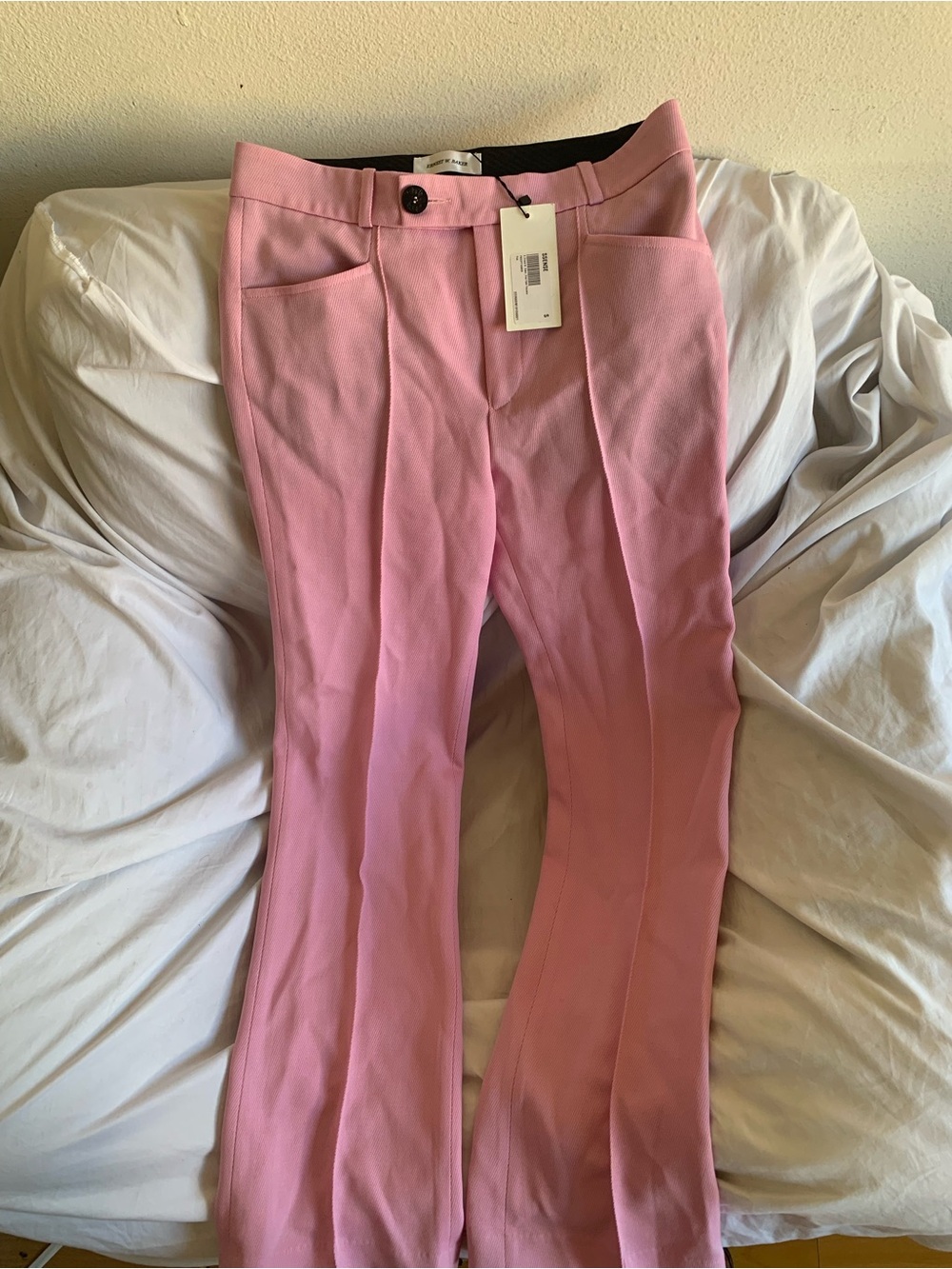 Ernest W Baker Womens Small Pink Flare Trousers NWT SSENSE